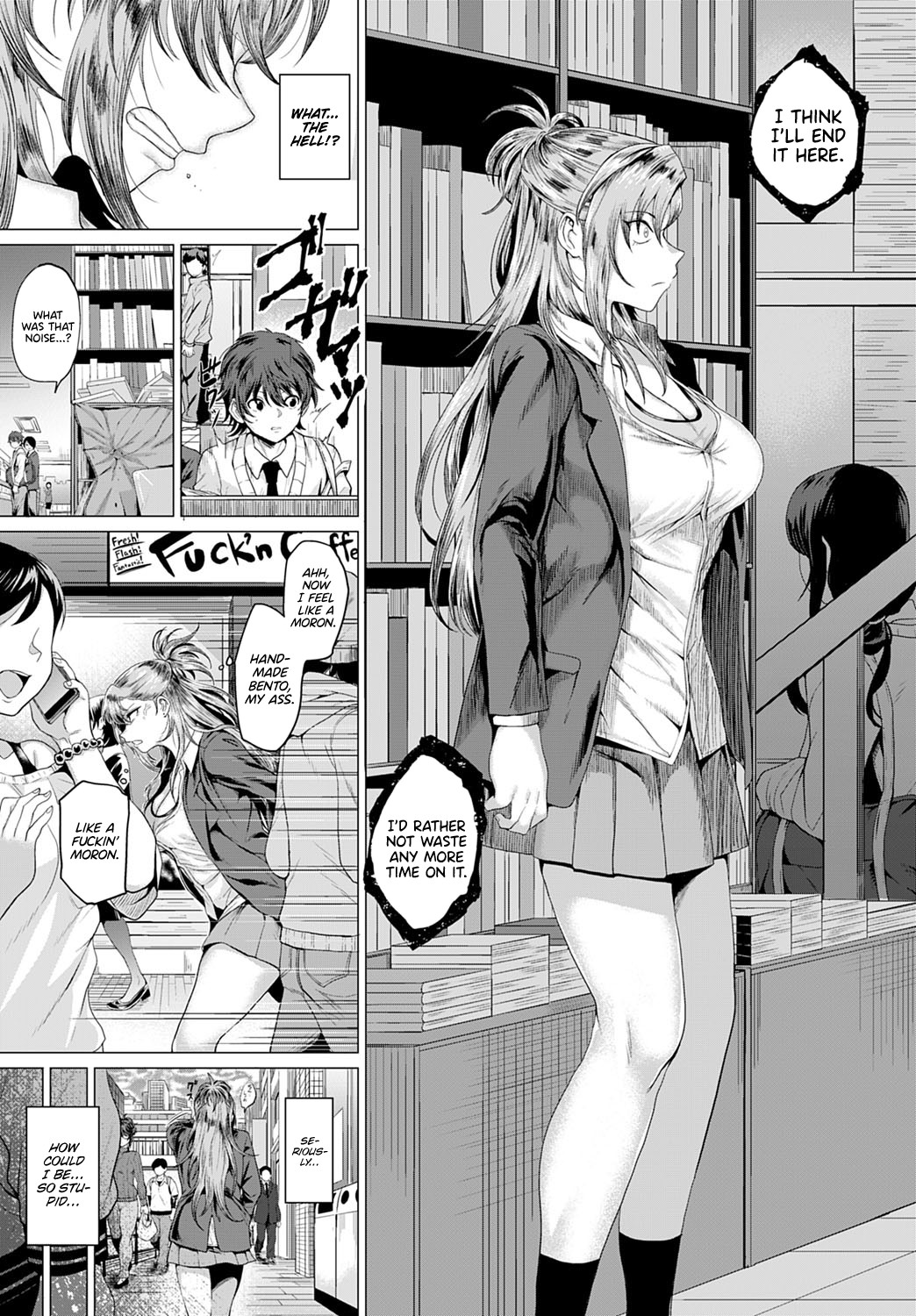 Hentai Manga Comic-On the Rooftop, with the Delinquent-Read-9